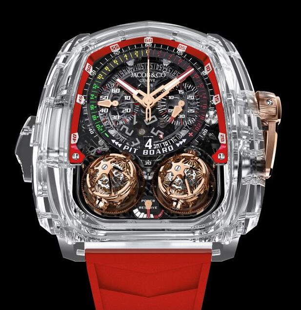Jacob & Co. TWIN TURBO FURIOUS SAPPHIRE CRYSTAL RED Watch Replica TT220.80.AA.AA.A Jacob and Co Watch Price